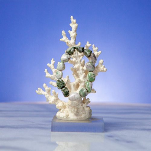 Peace Jade Tumble Crystal Stone Bracelet, Aurelia Bio-Scalar Wave Charged