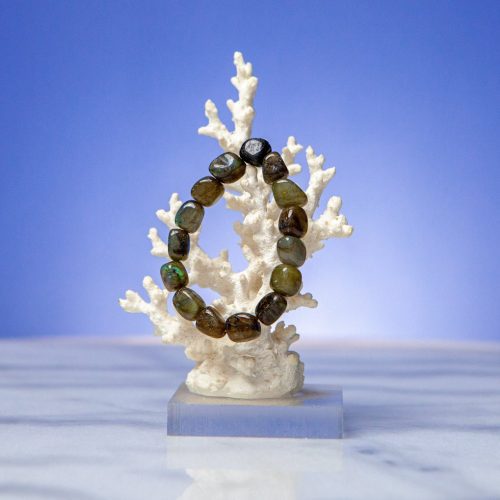 Labradorite Tumble Crystal Stone Bracelet, Aurelia Bio-Scalar Wave Charged